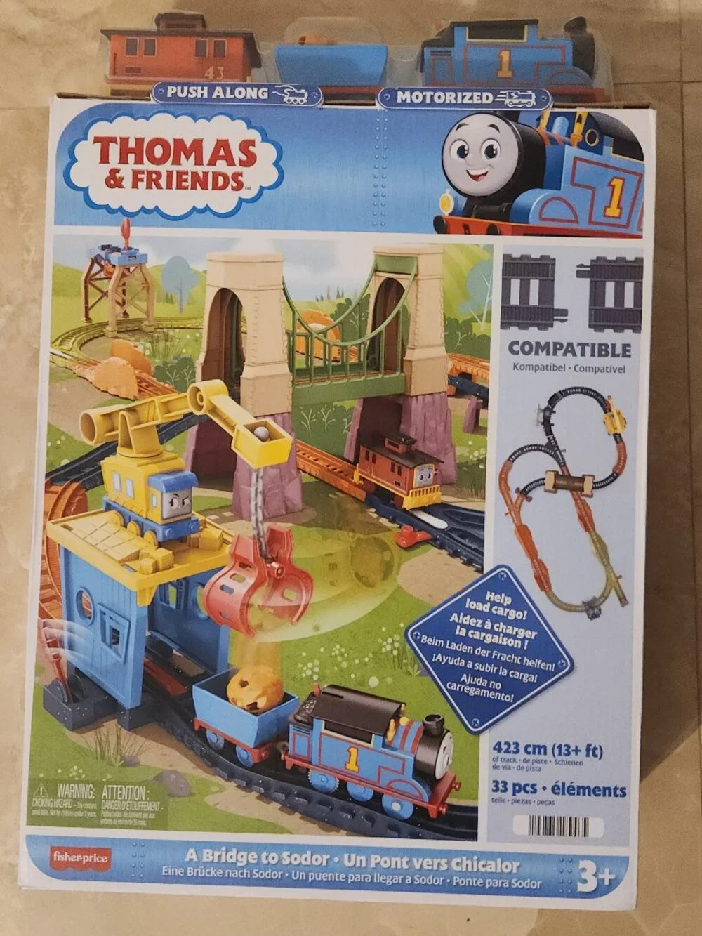 Thomas & Friends A Bridge to Sodor Motorized Toy Train & Track Set, 33 Pieces